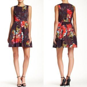 *final* TRINA TURK 'Hanna' Fit-n-Flare Floral Cocktail Prom Derby Dress LIKE NEW